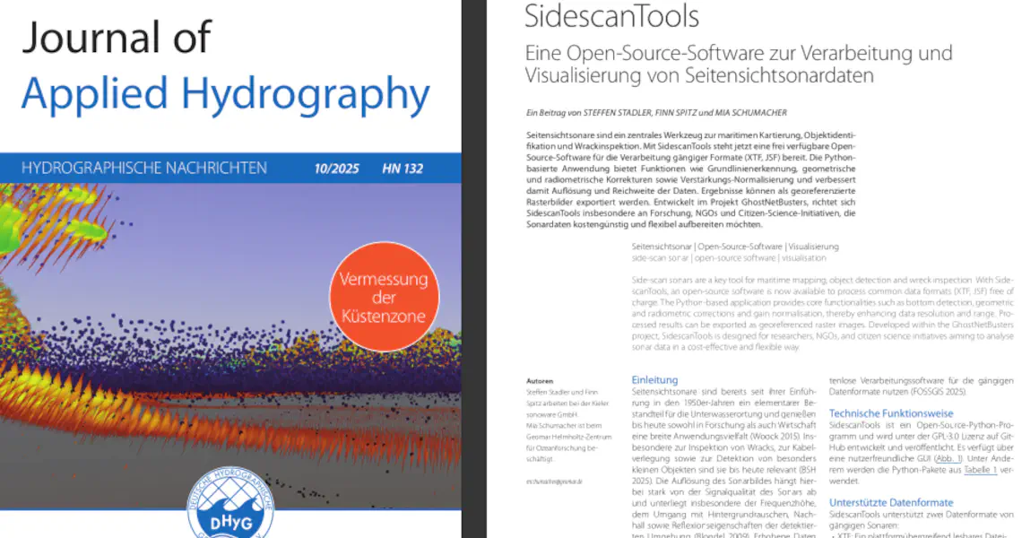 Publication in the Journal of Applied Hydrography